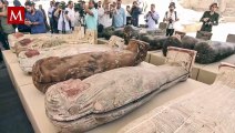 Descubren cientos de ataúdes y estatuas en una necrópolis de Egipto