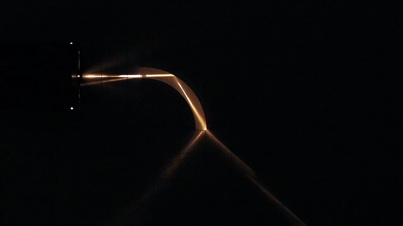 Total reflection model of a light guide #optical