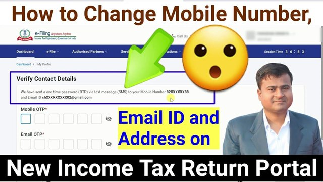 How to Change Mobile Number, Email ID, Address on New Income Tax Return Portal #efiling @Tech Career ​