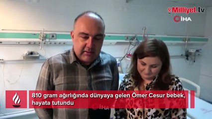 810 gram doğan 'Cesur' bebekten sevindiren haber geldi
