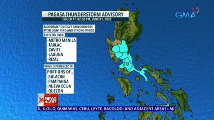 Weather update as of 3:39 PM (June 1, 2022) | 24 Oras News Alert