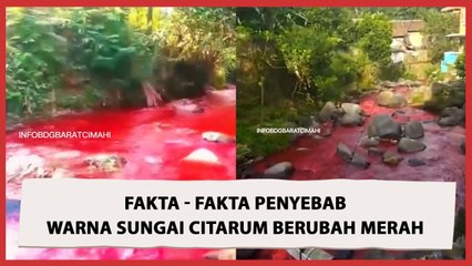 Fakta - fakta Penyebab Warna Sungai Citarum Berubah Merah
