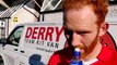Derry midfielder Conor Glass reacts to the Oak Leafers Ulster Championship success over Donegal