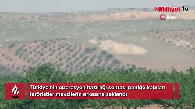 PKK'lıların operasyon paniği! Cerablus-Münbiç bölgesinden yeni görüntüler geldi