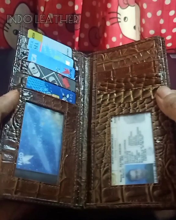 Dompet kulit sapi asli motif buaya