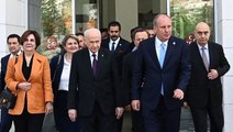 İnce, MHP'yi ziyaret etti! Görüşmeye Devlet Bahçeli'nin çıkıştaki hareketi damga vurdu