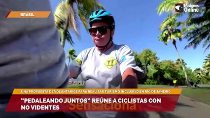 "Pedaleando Juntos" reúne a ciclistas con no videntes