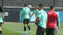 Cristiano y los suyos preparan el partido contra España