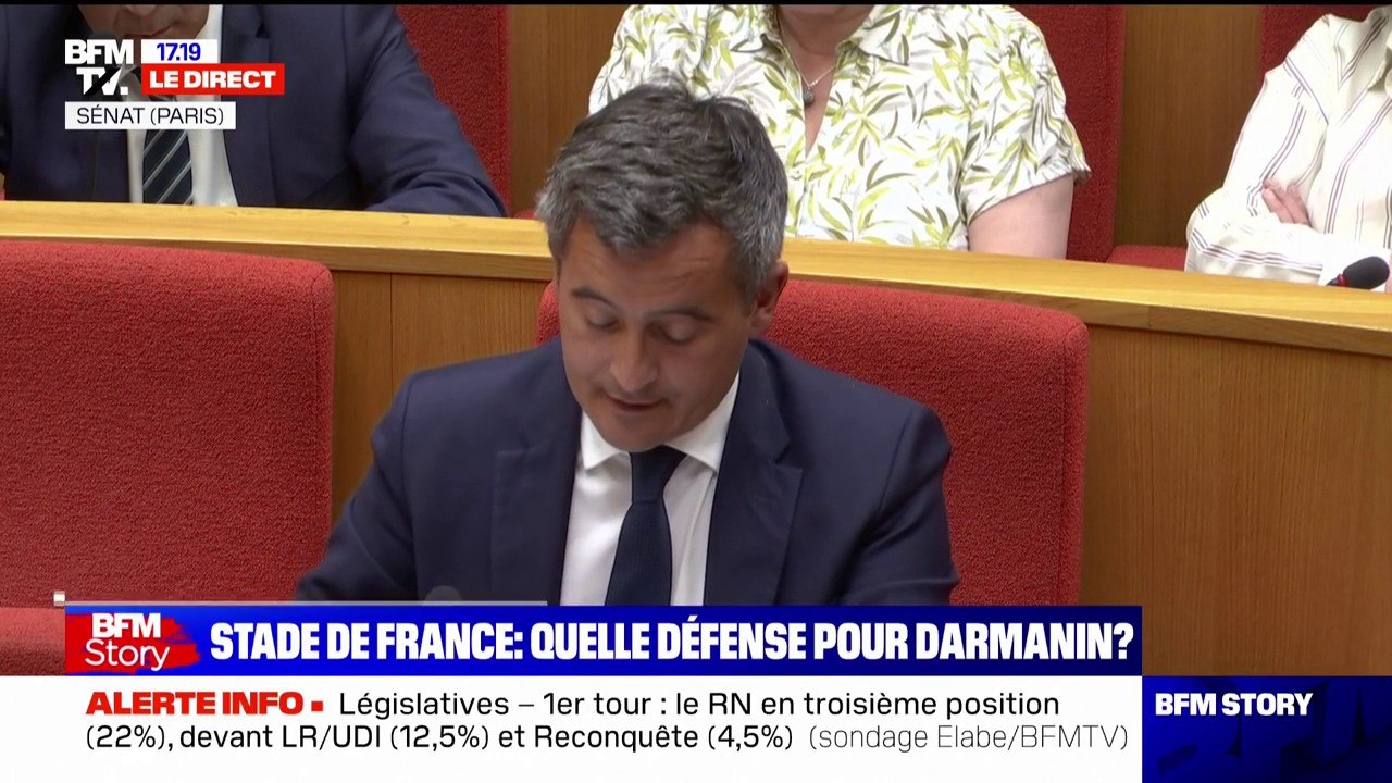 Gérald Darmanin: "Nous regrettons très sincèrement les débordements" au Stade de France