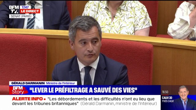Gérald Darmanin: La moitié des personnes interpellées après avoir sauté les grilles étaient des citoyens britanniques