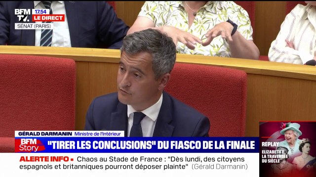 Gérald Darmanin s'excuse très sincèrement de l'utilisation disproportionnée du gaz lacrymogène au Stade de France