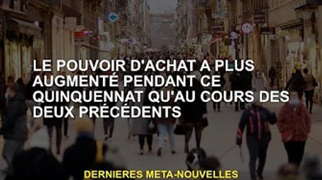 Au cours de ce quinquennat, le pouvoir d'achat a augmenté davantage qu'au cours des deux années préc