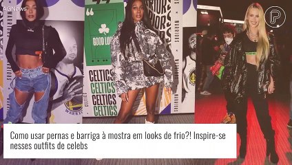 Como usar pernas e barriga à mostra em looks de frio?! Inspire-se nesses outfits de famosas
