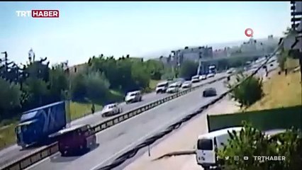 Büyükçekmece'deki kaza kamerada