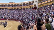 El himno de España en Las Ventas antes de la corrida de Morante, El Juli y Ginés Marín