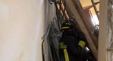 Palermo - Crolla solaio palazzina nel quartiere Noce: soccorse due persone (03.06.22)