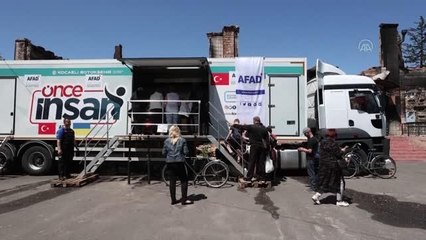 BORODYANKA - AFAD mobil mutfak tırı Ukrayna'nın Borodyanka şehrinde