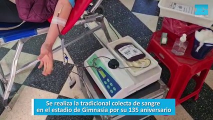Se realiza la tradicional colecta de sangre  en el estadio de Gimnasia por su 135 aniversario