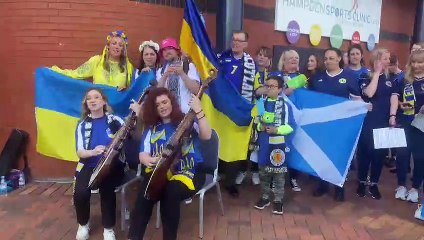 Ukrainian pre-match music at Hampden