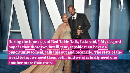 Скачать видео: Jada Pinkett Smith Supports Will After Chris Rock Oscars Slap