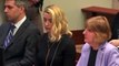 La reacción de Amber Heard durante la lectura de la sentencia en el juicio de Johnny Depp contra ella