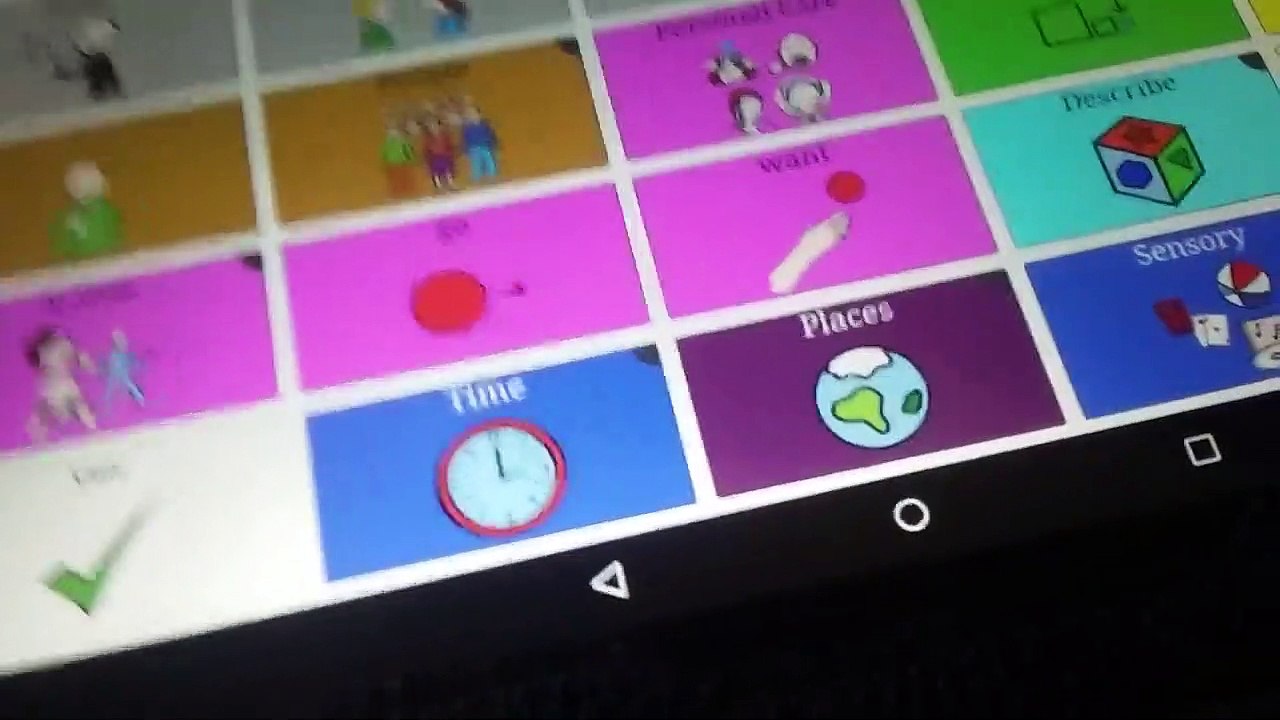 Adult with autism having a conversation using coughdrop AAC