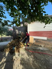 Samanlıkta çıkan yangın söndürüldü