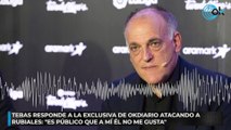 Tebas responde a la exclusiva de OKDIARIO con una perogrullada: “Es público que Rubiales no me gusta”.