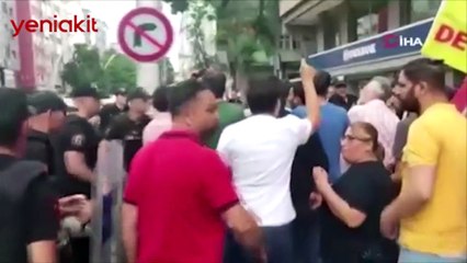 Başkent'te izinsiz gösteriye polis müdahalesi