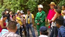 Avanzan a contrarreloj trabajos para rescatar a 14 mineros atrapados en Colombia