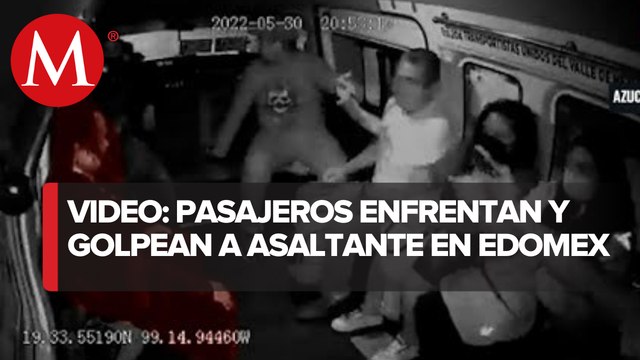 Pasajeros frustran robo tras desarmar a ladrón en Naucalpan
