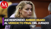 Amber Heard lamenta veredicto a favor de Johnny Depp: "tengo el corazón roto"