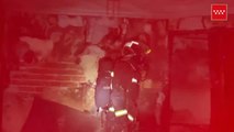 Los bomberos sofocan un incendio de seis plantas en Torrejón de Ardoz, Madrid