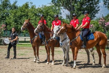POLİS ATLARINA TENEKE VE DAVULLU EĞİTİM