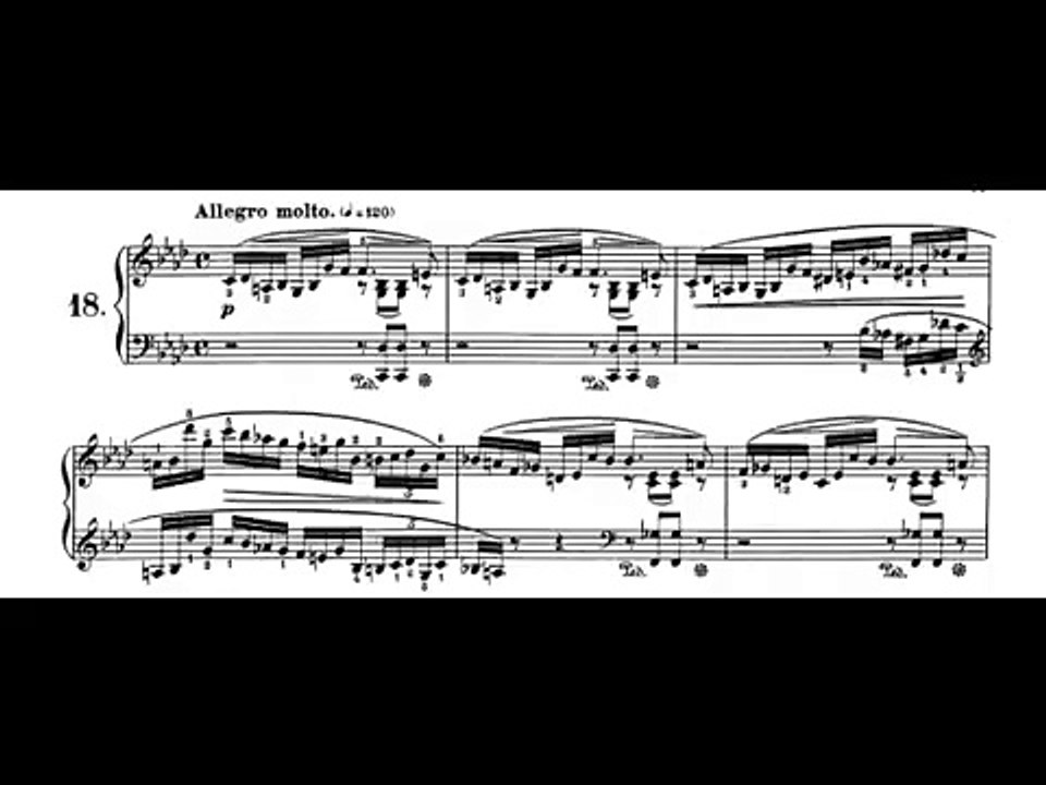 Chopin Prelude op 28 n°18 in F minor with sheet music, partition