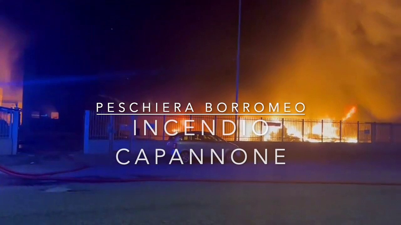 Peschiera, incendio nella notte: brucia un capannone