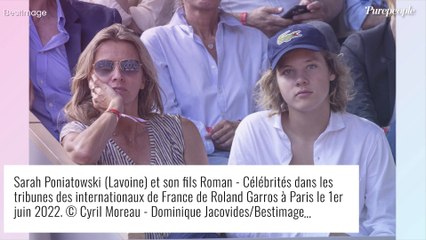 Marc Lavoine : Son fils Roman très complice avec sa maman Sarah Poniatowski à Roland-Garros