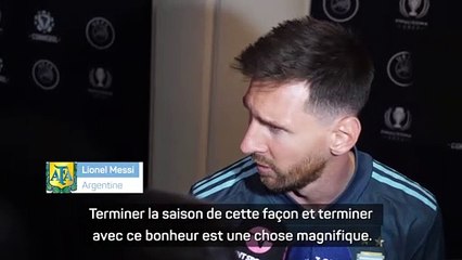 Finalissima - Messi : “Nous devons continuer à grandir”