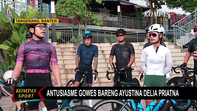 Seru! Ayustina Delia Priatna Gowes Bersama Komunitas Sepeda di Tangerang