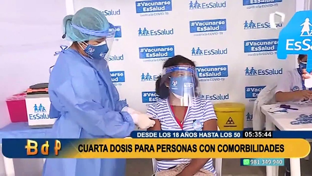 Vacuna covid-19: mayores de 18 años con comorbilidades ya pueden recibir cuarta dosis