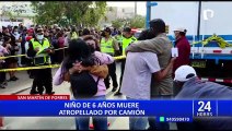 SMP: niño de seis años muere tras ser atropellado por un camión