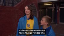Ukraine fans share delight after play-off win