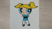 How to draw Bubbles from Powerpuff girls