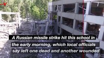 Russian Missile Strikes Destroy School Where Ukrainian Women Were Taking Refuge