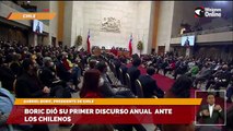 Boric dió su primer discurso anual ante los chilenos