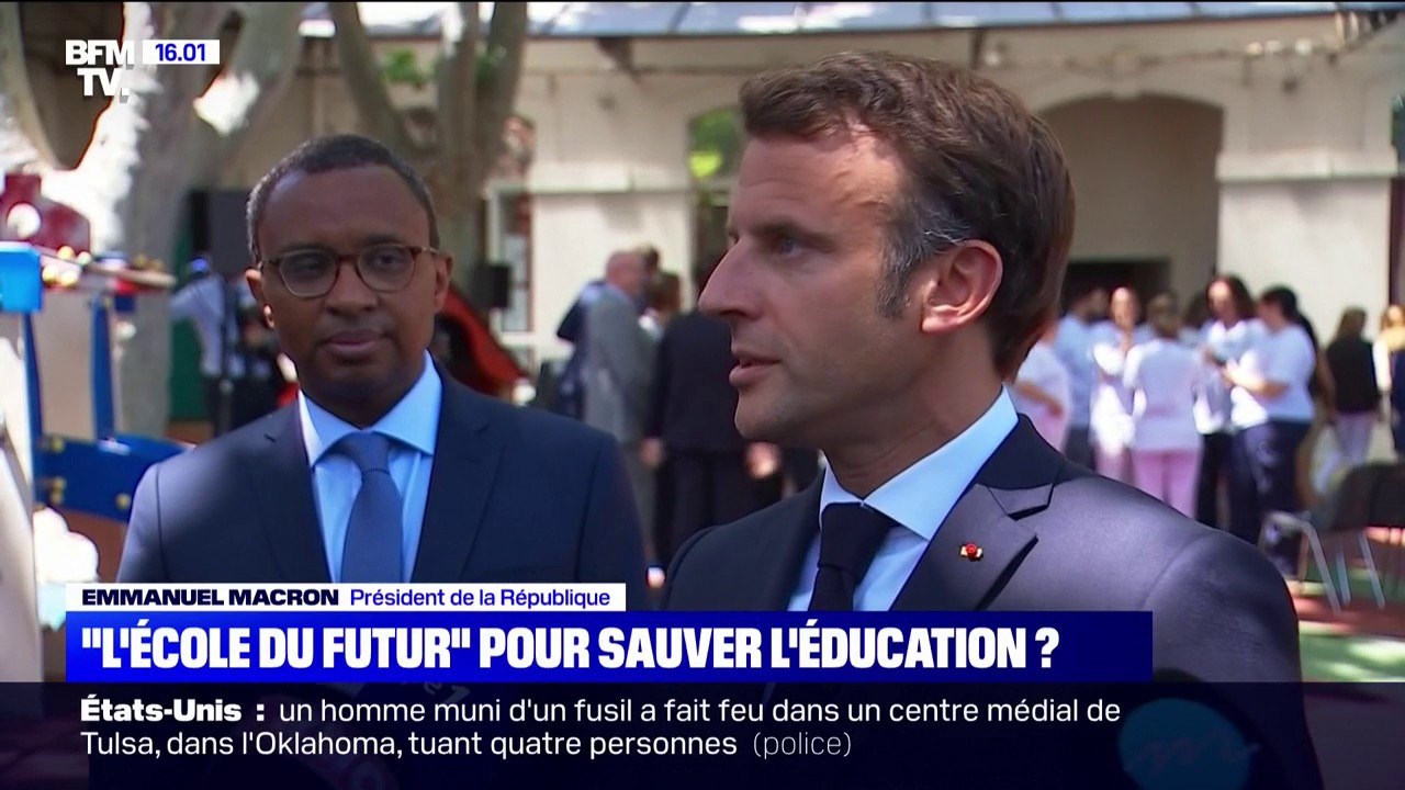 Emmanuel Macron souhaite généraliser partout sur le territoire "l'école du futur" "dans les prochains mois"