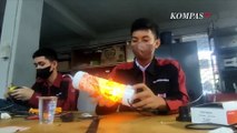 Siswa di Banjarbaru Manfaatkan Barang Bekas jadi Lampu Hias