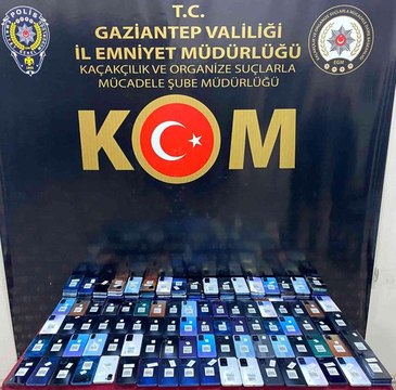 Gaziantep'te 186 adet kaçak cep telefonu ele geçirildi