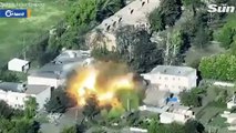 القوات الروسية تدمر قرية أوكرانية خلال 8 ثوان