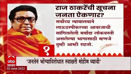 Bhonga Notice Special Report: सूचनेचा 'भोंगा' जनता ऐकणार?  ABP Majha
